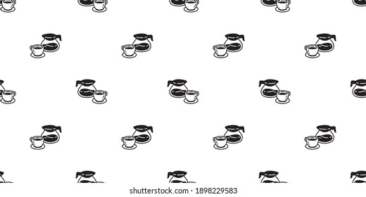 ilustración de té de patrón transparente para café