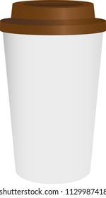 Coffee , Tea Cup. Take away. Vector Illustration
