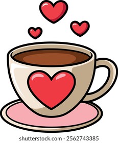 Coffee tea cup vector art 2