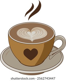 Coffee tea cup vector art 3