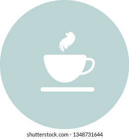 Coffee or tea cup vector icon