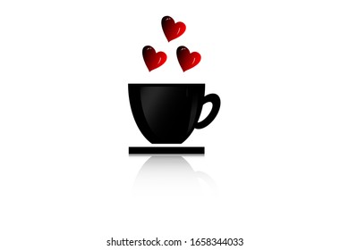 coffee and tea cup vector icon 
