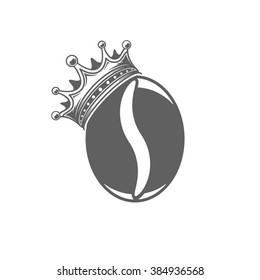 Ilustración vectorial de la Copa de café o té. Silhouette Bean Aislada De Fondo Blanco. Objeto vector para etiquetas, distintivos, diseño de logotipos. Logotipo del café, Logotipo de café, Símbolo de café, logotipo retro, icono de café