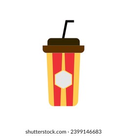 coffee and tea cup vector using light yellow and red colors