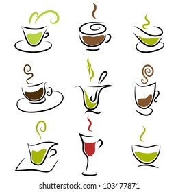 coffee and tea design elements