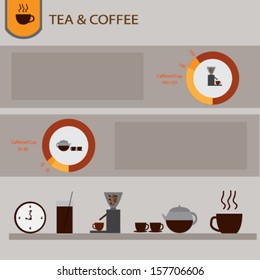 Coffee & tea graphic design elements