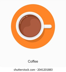 Coffee or Tea Icon Concept