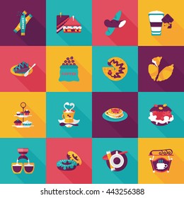 Coffee and tea icon set