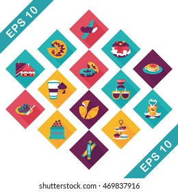 Coffee and tea icon set