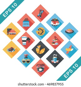 Coffee and tea icon set