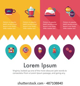 Coffee and tea icon set