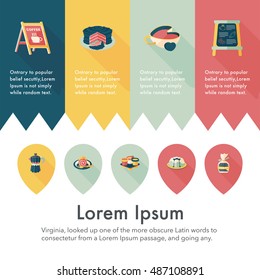 Coffee and tea icon set