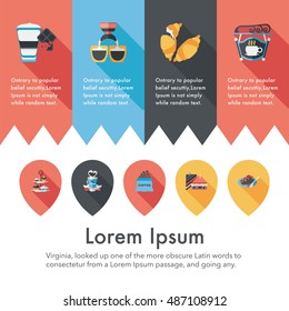 Coffee and tea icon set