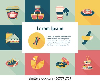 Coffee and tea icon set