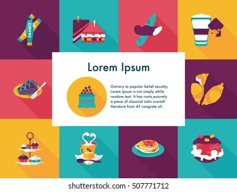 Coffee and tea icon set