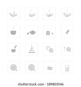 Coffee and Tea icon set. Designed for illustration, infographics, web icon, report, presentation, template and more in your business