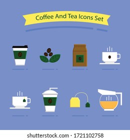 Coffee And Tea Icons Set
