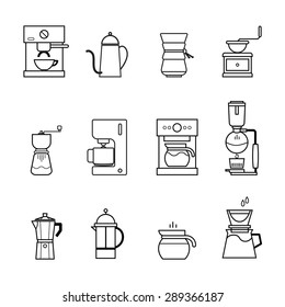 coffee and tea icons set vector eps 10