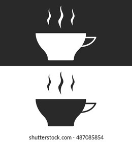 Coffee, tea icons. Vector illustration