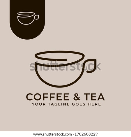 Coffee and Tea Logo Concept Suatable for coffee and tea shop, cafes, food and beverage businesses.