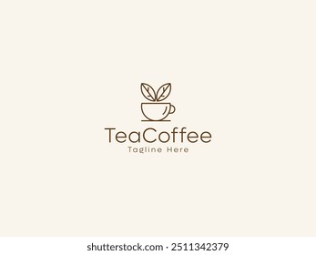 Logo de café y té I Line Logo