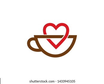 Coffee or Tea Logo Template, Icon, Symbol