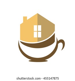 Coffee and Tea Logo Templates. Vector stock graphic symbols