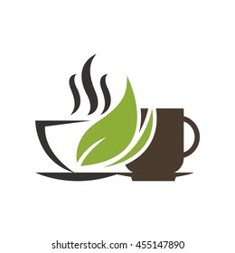 Coffee and Tea Logo Templates. Vector stock graphic symbols