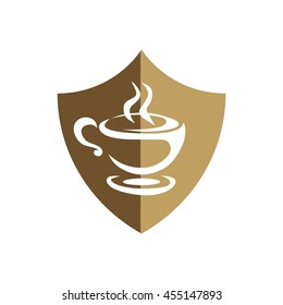Coffee and Tea Logo Templates. Vector stock graphic symbols
