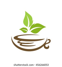 Coffee and Tea Logo Templates. Vector stock graphic symbols