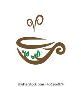 Coffee and Tea Logo Templates. Vector stock graphic symbols