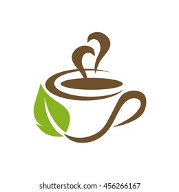 Coffee and Tea Logo Templates. Vector stock graphic symbols
