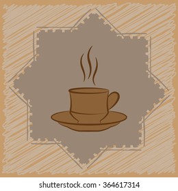 Coffee Tea Menu Card Design Template Vector Illustration