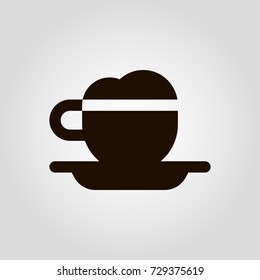 Coffee or tea mug or cup isolated flat vector icon