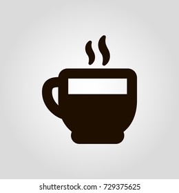 Coffee or tea mug or cup isolated flat vector icon