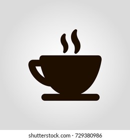 Coffee or tea mug or cup isolated flat vector icon