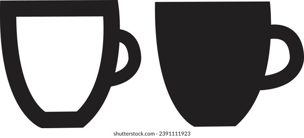 coffee, tea mug icon vector art