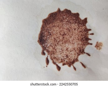 Coffee Tea Parchment. Dirty Drop Texture. Grain Dot Mark Cardboard. Rustic Dye Pattern. White Sheet Surface. Abstract Plain Coffee Spatter. White Coffee Splash. Dirty Food Poster. Brown Coffee Sheet.