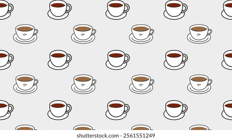 Coffee, tea pattern background. Coffee, tea illustration pattern. Coffee, tea background. Perfect for fabrics, print, textile, wallpaper, and pre-made home decor. SSTKbackgrounds 