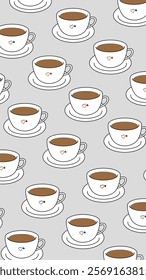 Coffee, tea pattern background. Coffee, tea illustration pattern. Coffee, tea background. Perfect for fabrics, print, textile, wallpaper, and pre-made home decor. SSTKbackgrounds