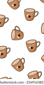 Coffee, tea pattern background. Coffee, tea illustration pattern. Coffee, tea background. Perfect for fabrics, print, textile, wallpaper, and pre-made home decor. SSTKbackgrounds