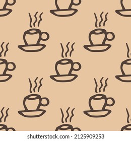 Coffee tea pattern. A cup