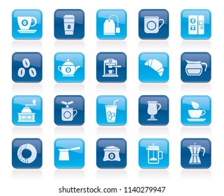 Coffee and Tea Related icons - vector icon set 