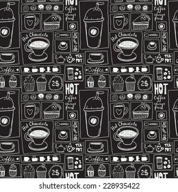 Coffee and Tea Seamless Background