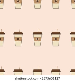 Coffee, tea seamless pattern. Coffee, tea illustration. Coffee, tea background. Perfect for fabric, textile, wallpaper, decor, illustration, print, packaging of products. SSTKbackgrounds