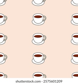 Coffee, tea seamless pattern. Coffee, tea illustration. Coffee, tea background. Perfect for fabric, textile, wallpaper, decor, illustration, print, packaging of products. SSTKbackgrounds