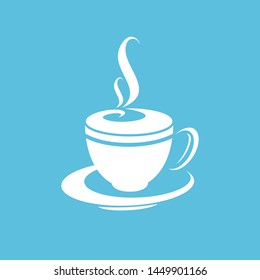 Coffee or tea with smoke, Idea concept
