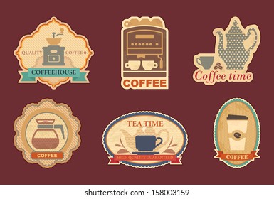 Coffee and tea stickers