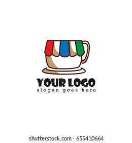 Coffee or tea store design logo