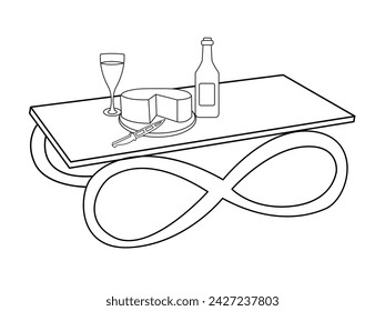 Coffee and tea table with glass and wooden table, Cup of hot tea and tea leaf on the wooden table and the tea plantations background